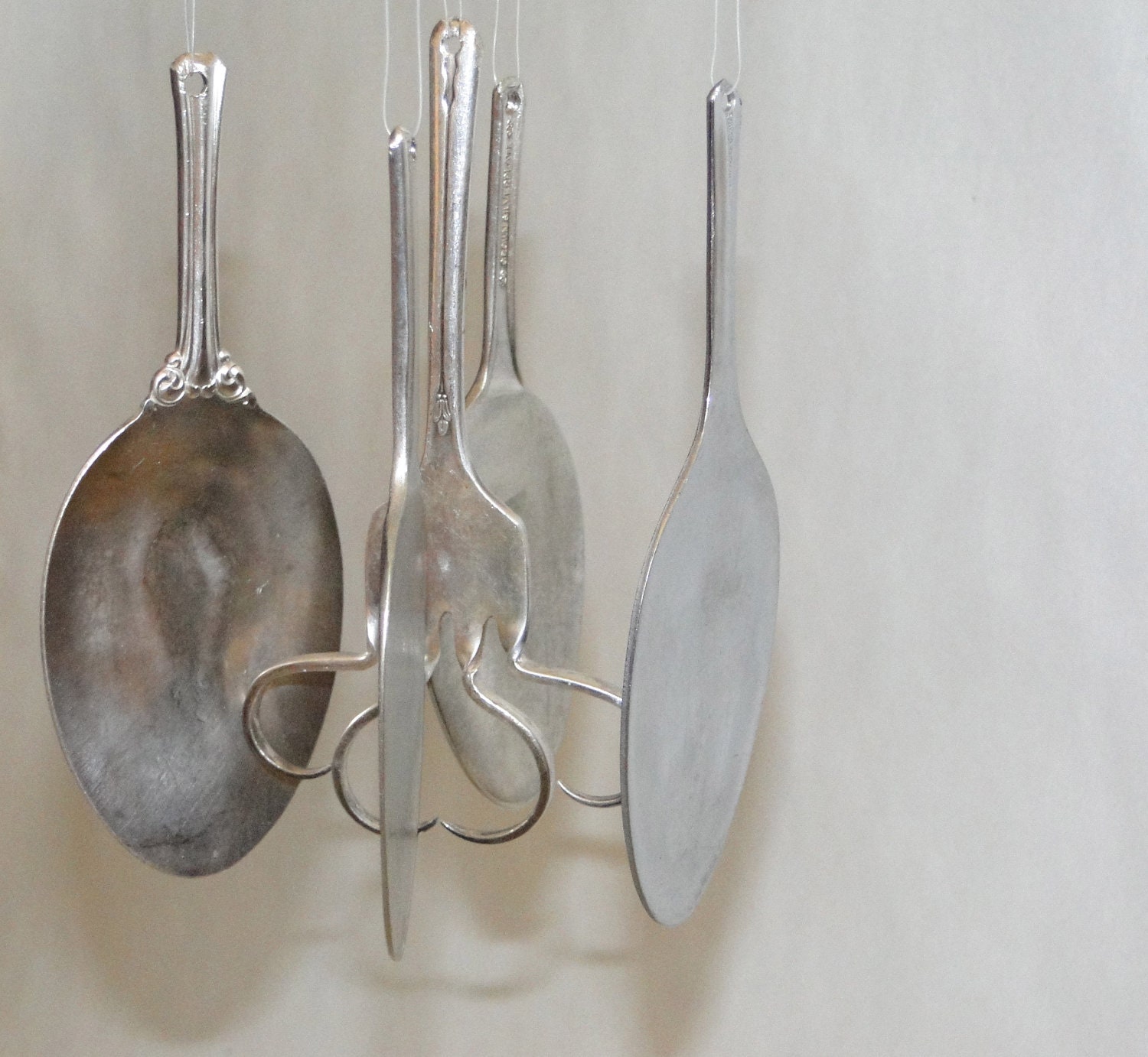 Vintage Fork and Spoon Silverware Wind Chime by ForkandTime