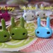 30% off- on sale- clearence-Colorful Painting Cute Bunny Earrings/ Studs (Four Colors Available )-fashion girls earrings