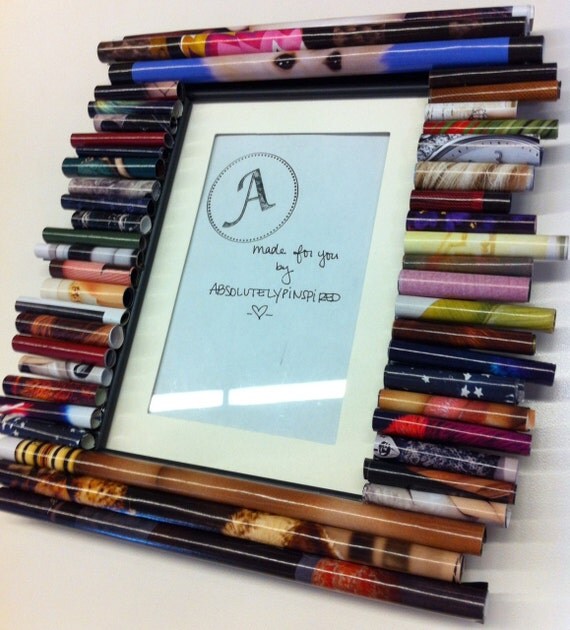 Items similar to Rolled Magazine PIcture Frame on Etsy