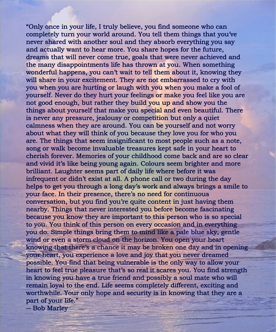 Items similar to Love Quote by Bob Marley 20x24 Poster Print on Etsy