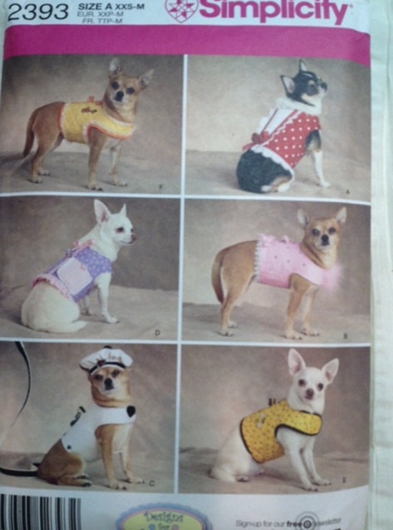 Dog Clothes Pattern by Simplicity 2393 by TheCharmingAttic on Etsy