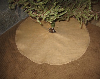 Primitive burlap Christmas Tree Skirt