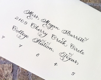 Custom Wedding Invitation Calligraphy : 'Lola' style
