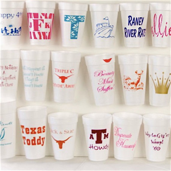 Customized Foam Party Cups Personalized Styrofoam Cups