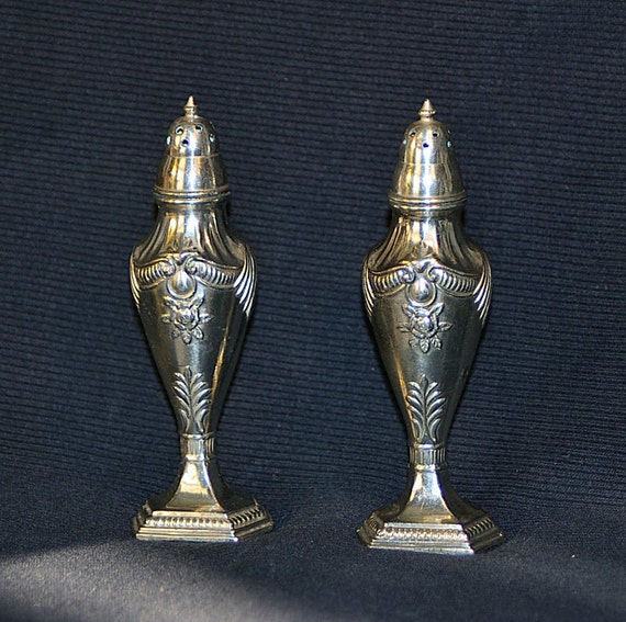 Occupied Japan Silverplate Salt and Pepper Shakers by KickassStyle