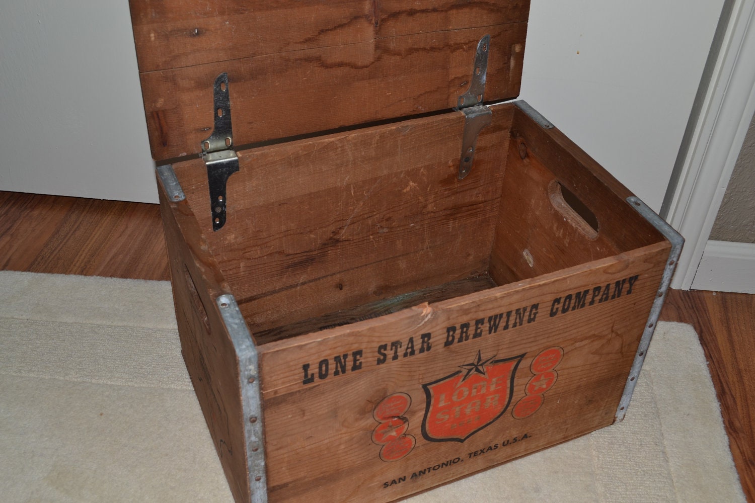 Vintage Lone Star Beer Crate Wood