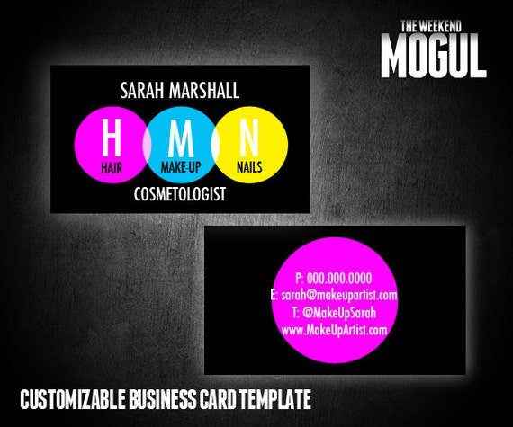 Pop Cosmetology Business Card Template Https www etsy listi 