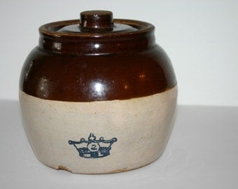 Vintage Old Family Clay Bean Pot