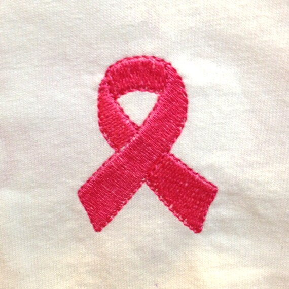 Pink Ribbon Machine Embroidery Design for Breast Cancer