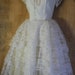 RESERVED salvagelife White lace dress wedding lace tiered 1950s romantic small by vintage opulence on Etsy