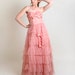 1950s Party Dress - Vintage Wedding Bride in Cotton Candy Pink Tulle - Medium - Princess Costume