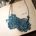 lace necklace - GENEVIEVE - deep teal - bridal necklace