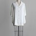 IVORY BLOUSE 1990s Vintage Ivory White Oversized Button Down Slouchy Grunge Shirt