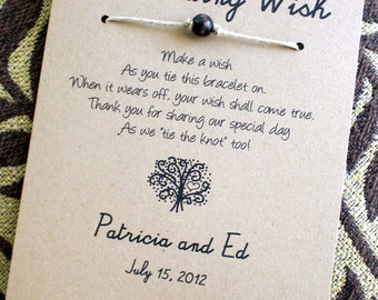 The Love Tree - A Wedding Wish - Wish Bracelet Wedding Favor Custom Made for You