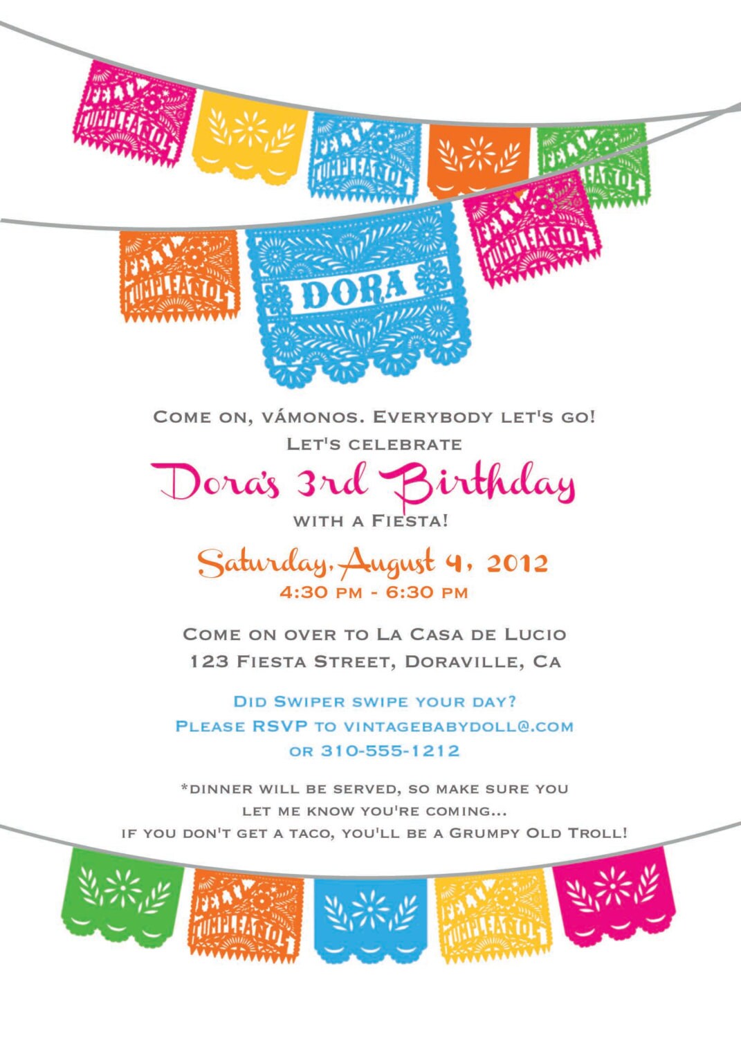 Fiesta Invitation Template 6