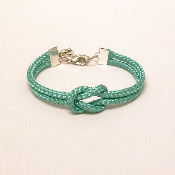 Tiffany turquoise forever knot nautical rope bracelet by ammame33