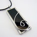 Black Smoke - Stained Glass Pendant with Black Cord