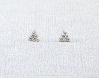 Silver Triangle Post Earrings Tiny Silver Studs Silver Studs Little Silver Post Earrings Sterling Earring simple ear studs tiny stud earring