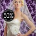 50% Off Simple Bridal Veil with Loop Ribbon Edge, 30" Ivory Loopty Lue Wedding Veil READY to Ship