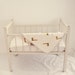 Organic Hemp Baby Blanket // olive and cream // hand stamped // Wood Chopper // Swaddle Blanket // Stroller Blanket // Lovey // Crib blanket