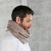 RESERVED for Burke - Alpaca Silk Herringbone Cowl - Circle Scarf in Azapa Tweed - OOAK - Ready to Ship