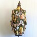 1970s Funky Floral Green Nylon Cape