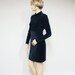 Vintage Dress / Velour / Blue / Mod / Boho / Navy Blue / Wiggle Dress / Lizsport / Size Small / Mini