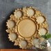 Vintage 70s Round Golden Frame for Multiple Photos.