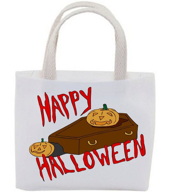 Halloween - Cotton Canvas Tote Bag - Mini Tote Bag - Goody Bag - Set ...