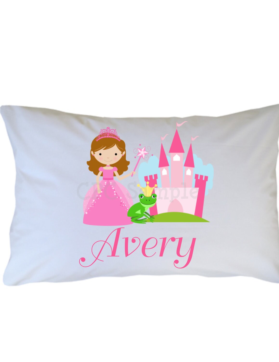 Personalized Princess Pillow Case Standard Travel Toddler