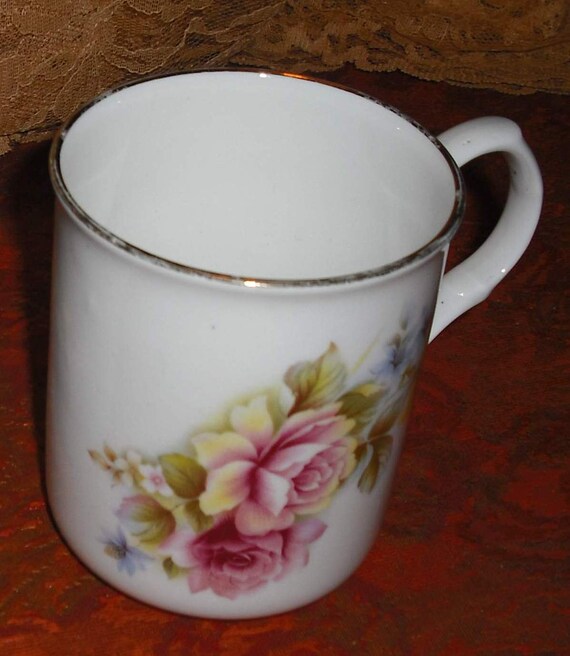 Vintage Sadler Wellington Fine Bone China Cup Mug England Pink