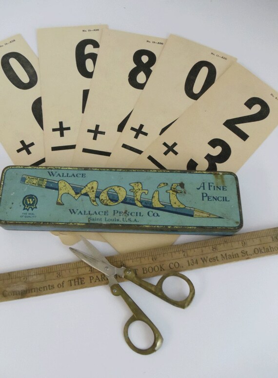 Items similar to Vintage School Supplies BACK TO SCHOOL Wallace