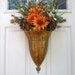 Fall Wreath, Harvest Wreaths, Autumn Wreath, Orange Wreath, Thanksgiving Decor, Orange Brown Rust Daisies Mums Front Door Wreath Alternative