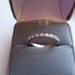 Vintage "NVC" Silver Ring / Wedding Band 10 CZ Gemstones in Size 7 1/2