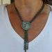 BLACK FRIDAY SALE - Vesper Lynd necklace - Y shape necklace - made with antique button - inspired by Casino Royale
