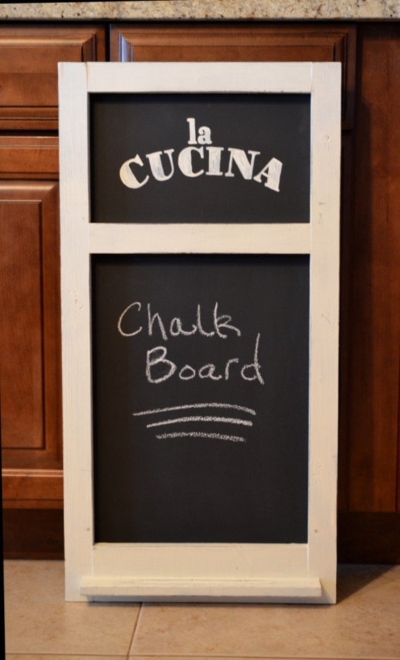 Kitchen Chalkboard With Ledge Wood Framed No Vinyl