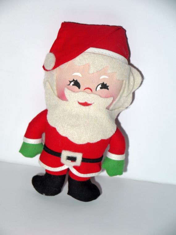 vintage stuffed santa doll