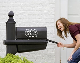 Mailbox Numbers Decal - Small Decal - Mailbox numbers with Frame - Vinyl Wall Art