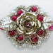 Statement Jewelry, Silver Rose Pendant or Brooch, Fine Jewelry
