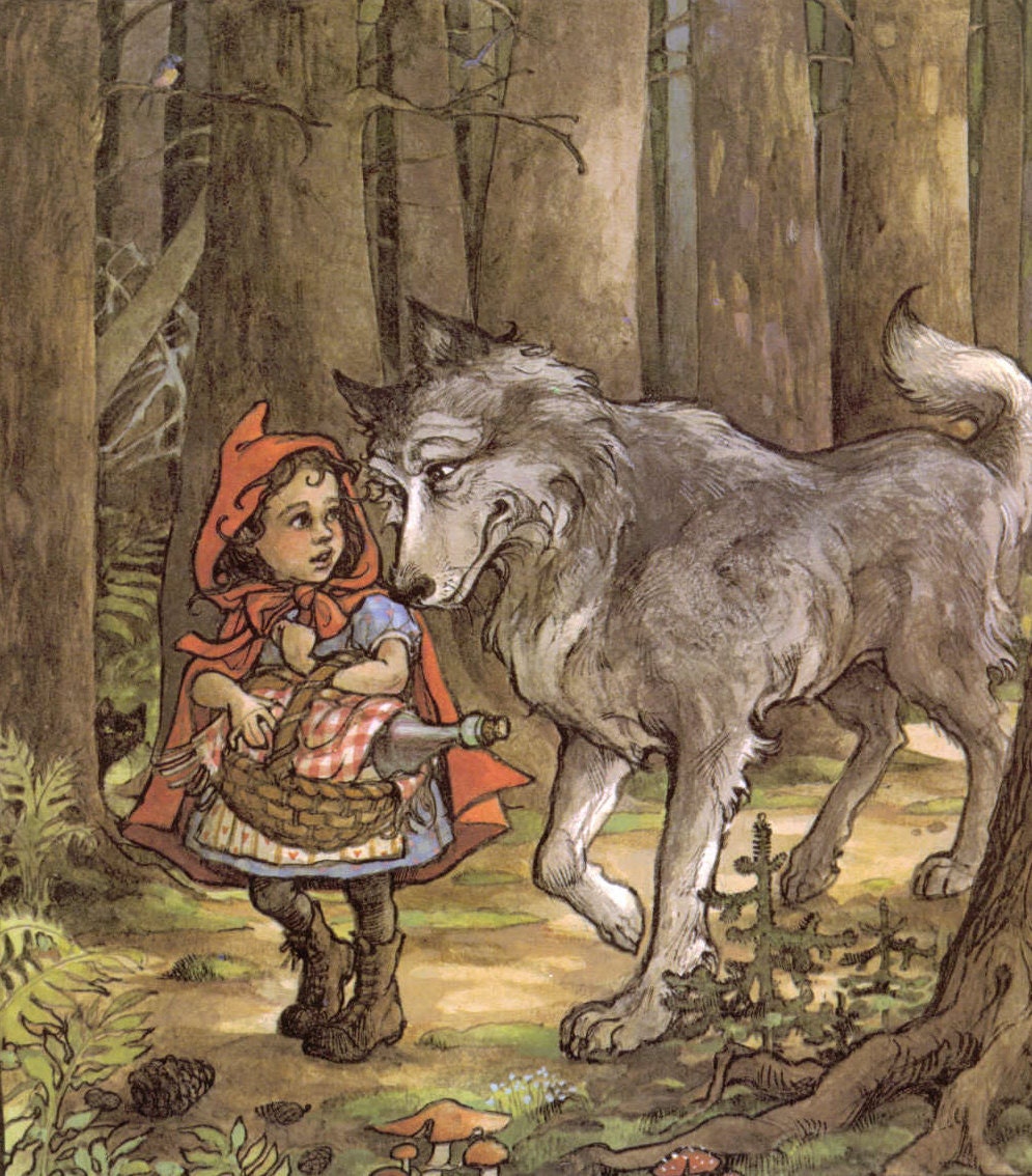 Little Red Riding Hood Vintage Children's Print by TheVintageRead