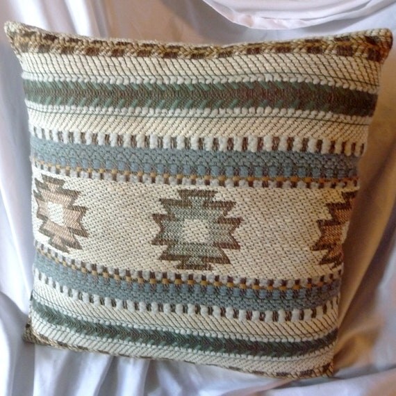 Woven Pillow with Native American Indian by TheRiCharmedLife