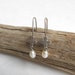 Sterling genuine pearl bridal earrings, signed P Canada vintage earrings