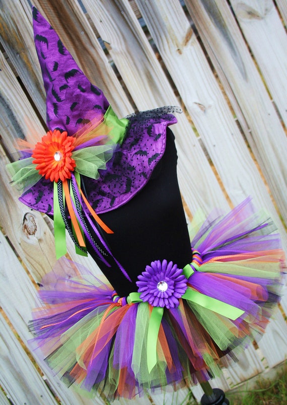 Wickedly cute Lucinda witch tutu Halloween costume size 2-6