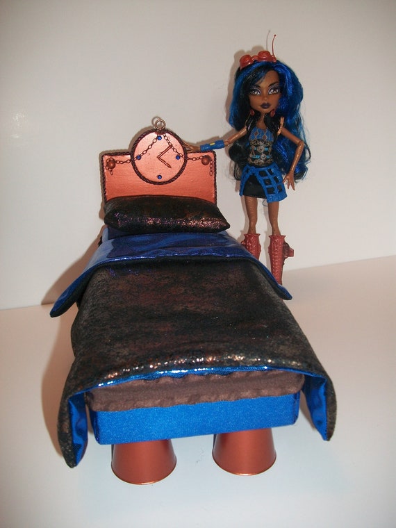 Items similar to Furniture for Monster High Dolls Handmade Bed for Robecca Steam on Etsy