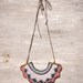 Harlequin knitted necklace - Bright Coral