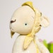 Cotton Stuffed Bear Toy - Yellow Ear - Dreams of Flying - Friendship and Sweetnees