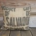 Recycled Coffee Bag Pillow, Burlap Coffee Sack, Throw Pillow, Accent Pillow, Rustic Decor, Recycled, Upcycled, 18x16