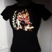 Ladies pin up fluffer shirt - customized - with a rockabilly/psychobilly/heavy metal/alternative style this is a must have.