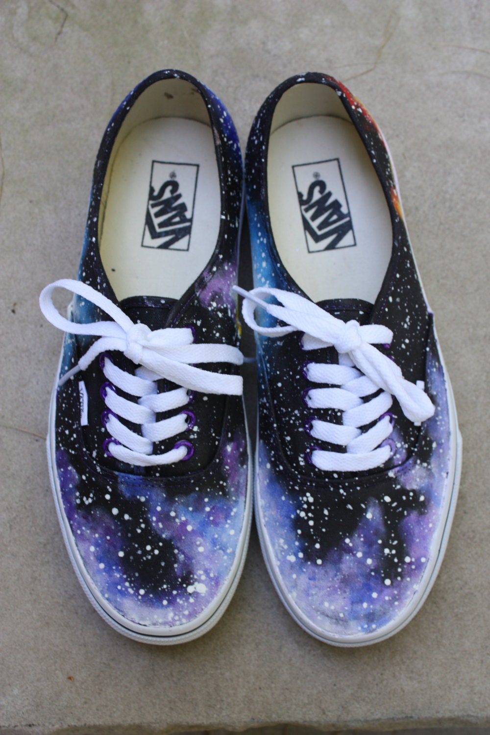 Galaxy Vans Sneakers Custom Hand Painted