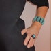 Natural Turquoise Capricho Bracelet and Ring,Turquoise Jewelry,Beadwoven Bangle ,Crystal Ring,
